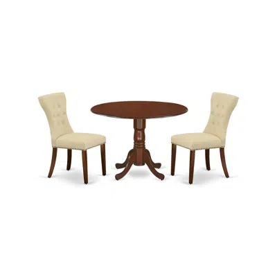 East West Furniture Dining Room Set Mahogany, Dlga3-mah-32 In Neutral