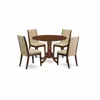 East West Furniture Dining Room Set Mahogany, Dlla5-mah-04