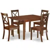 East West Furniture Dining Room Set Mahogany, Mlbo5-mah-w