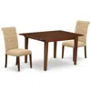 East West Furniture Dining Room Set Mahogany, Mlbr3-mah-04