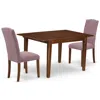 East West Furniture Dining Room Set Mahogany, Psce3-mah-10