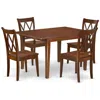 East West Furniture Dining Room Set Mahogany, Mlcl5-mah-w