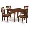 East West Furniture Dining Room Set Mahogany, Mlda5-mah-c