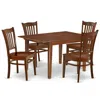 East West Furniture Dining Room Set Mahogany, Mlgr5-mah-w