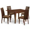 East West Furniture Dining Room Set Mahogany, Mlip5-mah-c In Brown