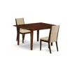 East West Furniture Dining Room Set Mahogany, Mlla3-mah-04