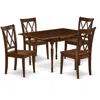 East West Furniture Dining Room Set Mahogany, Mzcl5-mah-w