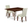 East West Furniture Dining Room Set Mahogany, Mzdr3-mah-01
