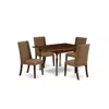 East West Furniture Dining Room Set Mahogany, Mzfl5-mah-18