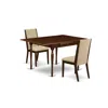 East West Furniture Dining Room Set Mahogany, Mzla3-mah-04