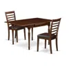East West Furniture Dining Room Set Mahogany, Mzml3-mah-lc