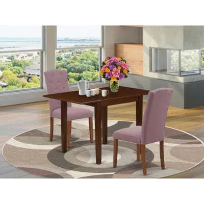 EAST WEST FURNITURE DINING ROOM SET MAHOGANY, NDCE3-MAH-10