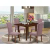 East West Furniture Dining Room Set Mahogany, Ndce5-mah-10 In Pink