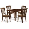 East West Furniture Dining Room Set Mahogany, Ndda5-mah-c