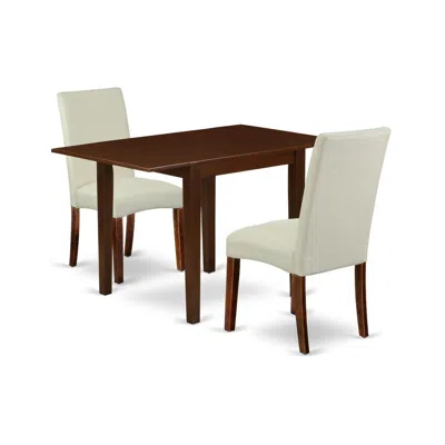 East West Furniture Dining Room Set Mahogany, Nddr3-mah-01 In Multi