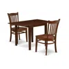 East West Furniture Dining Room Set Mahogany, Ndgr3-mah-w