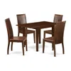 East West Furniture Dining Room Set Mahogany, Ndip5-mah-w In Brown