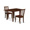 East West Furniture Dining Room Set Mahogany, Ndml3-mah-w
