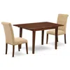 East West Furniture Dining Room Set Mahogany, Nobr3-mah-04