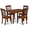 East West Furniture Dining Room Set Mahogany, Noda5-mah-w