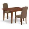 East West Furniture Dining Room Set Mahogany, Noen3-mah-18