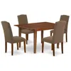 East West Furniture Dining Room Set Mahogany, Noen5-mah-18