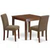 East West Furniture Dining Room Set Mahogany, Oxab3-mah-18