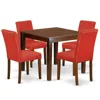 East West Furniture Dining Room Set Mahogany, Oxab5-mah-72