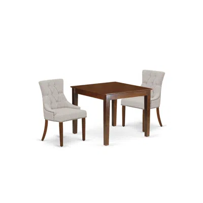 East West Furniture Dining Room Set Mahogany, Oxfr3-mah-05 In Multi