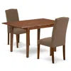 East West Furniture Dining Room Set Mahogany, Psen3-mah-18