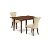 East West Furniture Dining Room Set Mahogany, Psga3-mah-32