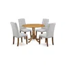 East West Furniture Dining Room Set Natural, Dlel5-ana-05
