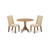 East West Furniture Dining Room Set Natural, Dlfl3-ana-04