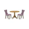 East West Furniture Dining Room Set Natural, Dlga3-ana-03