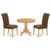East West Furniture Dining Room Set Oak, Anbr3-oak-18