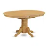 East West Furniture Dining Room Set Oak, Avat7-oak-lc In Brown