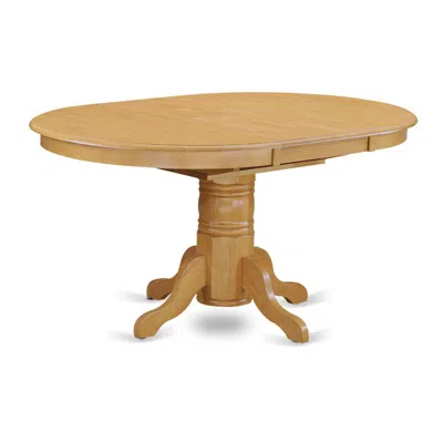 East West Furniture Dining Room Set Oak, Avat7-oak-lc In Brown