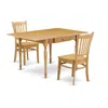 East West Furniture Dining Room Set Oak, Mzgr3-oak-w