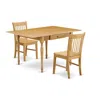 East West Furniture Dining Room Set Oak, Mzno3-oak-w