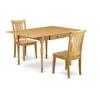 East West Furniture Dining Room Set Oak, Mzpo3-oak-w