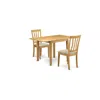East West Furniture Dining Room Set Oak, Ndan3-oak-c