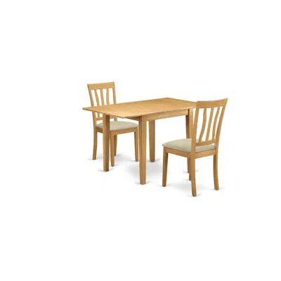 EAST WEST FURNITURE DINING ROOM SET OAK, NDAN3-OAK-C
