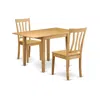 East West Furniture Dining Room Set Oak, Ndan3-oak-w