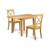 East West Furniture Dining Room Set Oak, Ndbo3-oak-w
