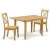 East West Furniture Dining Room Set Oak, Nobo3-oak-w