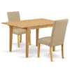 East West Furniture Dining Room Set Oak, Nodr3-oak-16