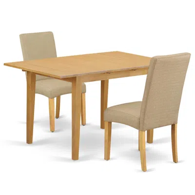 East West Furniture Dining Room Set Oak, Nodr3-oak-16 In Neutral