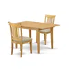 East West Furniture Dining Room Set Oak, Nopo3-oak-c