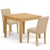 East West Furniture Dining Room Set Oak, Oxab3-oak-04
