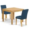 East West Furniture Dining Room Set Oak, Oxab3-oak-55